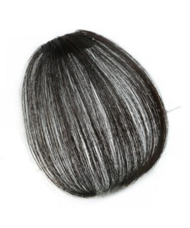 Bangs Hair Clip Bangs Hair for Women Clip In Blunt Fringe Bangs Non-remy Human Hair Air Fringe Bangs Invisible Seamless Indian Natural Straight Flat Bangs Hairpiece Clip in Bangs (Color : Black)