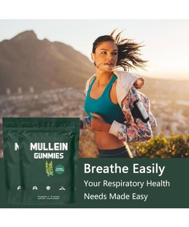 Mullein Gummies Mullein Gummies for Lungs Mullein Leaf Extract Mullein Leaf Herb Extract Lung Health and Sinus Relief (60pcs/1bag) - Buy Online on GoSupps.com