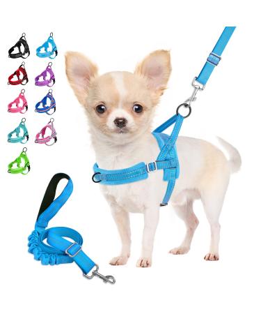Eyein no-pull dog harness with leash dishes with soft padded reflective adjustable breast dishes for puppies small dogs large dogs pets cats (light blue s) light blue s - Buy Online on GoSupps.com