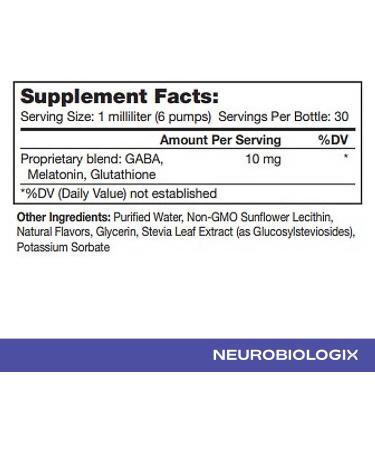 Neurobiologix Night Night Liposomal Sleep Spray Melatonin & GABA Oral Spray for Relaxation Bedtime Routine & Restful Nights Fast Absorbing Liposomal Delivery Non Habit Forming Vegan 1 Fl Oz - Buy Online on GoSupps.com