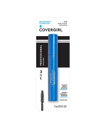 COVERGIRL Professional 3-in-1 Waterproof Mascara Very Black 225 - 0.3 Fl Oz (Pack of 1) - Buy Online on GoSupps.com