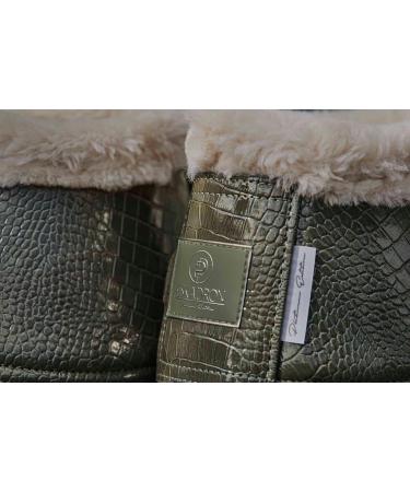Eskadron Platinum Bell Boots - Croco Faux Fur Jumping Boots - Ash Green M - International Shipping Available - Buy Online on GoSupps.com
