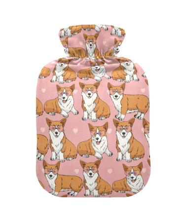 Cute Welsh Corgi heat bottle with reference heat bottles for pain relief hot water bottle water bag feet and bed warmers for sports injuries 2 l