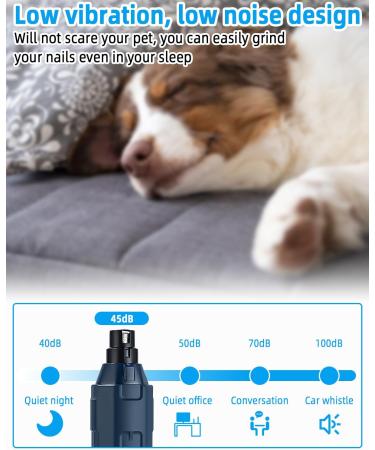 Jutyum Claw Grinder for Dogs | Rechargeable Nail File with LED Lights | Quiet & Effective Dog Nail Grinders for All Sizes - Buy Online on GoSupps.com