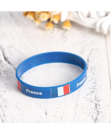 Shop LUOEM Silicone Bracelets - France Flag Football Fan Gear | 2018 World Cup 6-Pack - Buy Online on GoSupps.com