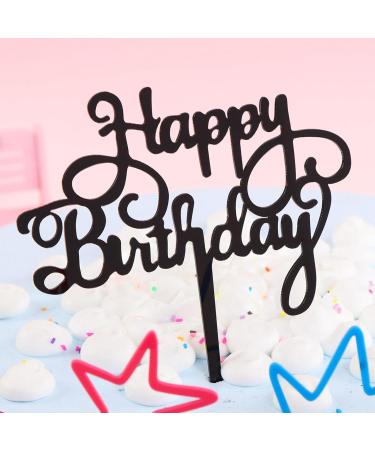 BOMJJOR 12pcs Birthday Cake Toppers Music Notes Michael MJ Cupcake Toppers for Music Themed Party Decorations Glitter Musical Symbols Cupcake Picks Black - Buy Online on GoSupps.com