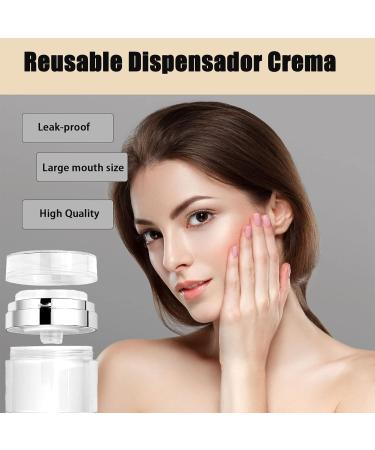 3 Round Jars Airless Cream Pump Containers Refillable Empty Cream Dispenser Jars Plastic Cream Jar for Lip Balm Sample(30ml+30ml+50ml) - Buy Online on GoSupps.com
