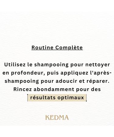  KEDMA Kedma - Complete Hair Kit (Shampoo + Conditioner) - Hydration and Repair - For Dry and Damaged Hair - Enriched with Dead Sea Minerals - 2 x 250ml - Buy Online on GoSupps.com