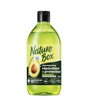 Nature Box Daily Use Shampoo for Damaged and Brittle Hair – Vegan Shampoo with Cold Pressed Avocado Oil – Repairs, Strengthens & Smoothes – 98% Natural Ingredients – 385 ml