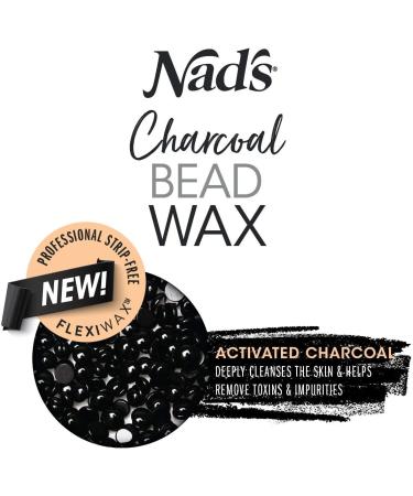 Nad's Hard Wax Beads Activated Charcoal Waxing Kit Hot Wax Beads Hair Removal for Women No Strips Needed 200g - Buy Online on GoSupps.com