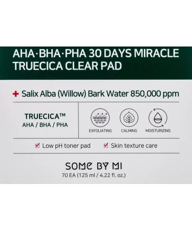 Some By Mi AHABHAPHA 30 Days Miracle Truecica Clear Pad - 70 Pads (125ml) for Clear Skin - Buy Online on GoSupps.com