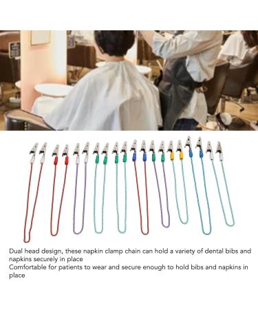 Stainless Steel Dental Bib Holder Clips - Pack of 10 Versatile Two-Head Design for Dental Procedures | International Shipping Available - Buy Online on GoSupps.com