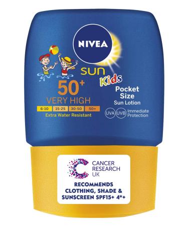 Nivea Sun Children's Pocket Size SPF50 50ml 50 ml (1 pack) SPF 50+ - Buy Online on GoSupps.com