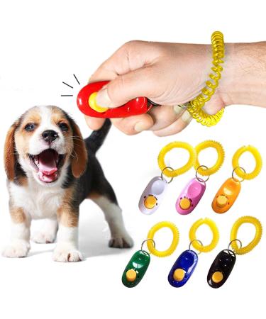 SunGrow Dog Clickers with Wrist Bands 2 Inches Colorful and Practical Set of Simple Convenient and Effective Training Tools for Puppy or Cat 7 Pack United - Buy Online on GoSupps.com