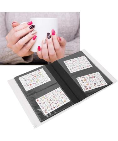 Nail Art Sticker Display Book Nail Art Sticker Collection Album Nail Art Decal Storage Book DIY Nail Art Sticker Holder(White) - Buy Online on GoSupps.com