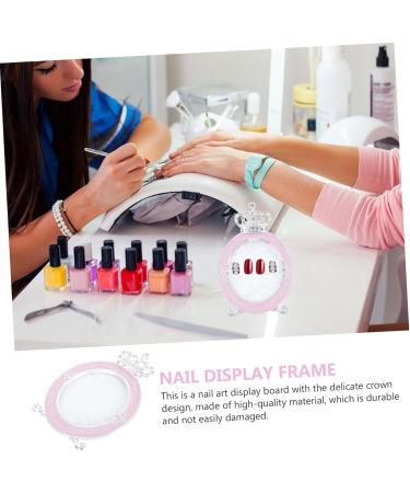 DOITOOL 1pc Nail Display Board Gel for Nails Make up Pallets Nails Decoration Nail Salon Decor Manicure Tools Nail Manicure Mixing Nail Photo Props Makeup Plate Abs Pink Vintage Nail Plate - Buy Online on GoSupps.com