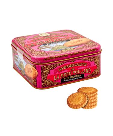 LA MERE POULARD La M re Poulard | Salted Caramel Biscuits | French Butter Biscuits | Caramel Butter Shortbread - 202.5g | Gift Biscuit Tins