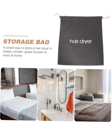 Baluue 1pc Hair Dryer Storage Bag Travel Hair Dryer Grey Backpack Black Backpack Pouch Dark Grey Canvas - Buy Online on GoSupps.com