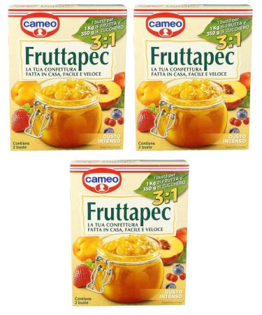 3 x Cameo Fruttapec Gusto Intenso prepared for homemade jam 50 g (contains 2 bags of 25 g)