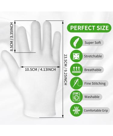 Sibba 3 Pairs Touch Screen Moisturizing Gloves White Cotton Moisturizing Gloves Overnight Bedtime Heal Eczema Sleeping Lotion Hand Spa Treatment Gloves Repair Rough Cracked Dry Chapped Hands Skin - Buy Online on GoSupps.com