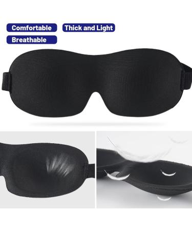 Barlixy 3D Sleep Mask Eye Cover - 100% Blackout Memory Sponge - 3 Pack (Blue, Black, Purple) - Buy Online on GoSupps.com