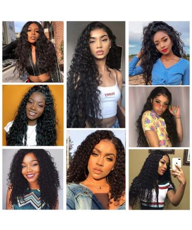 Shop Ladiary Brazilian Water Wave Hair Bundles - 9A Remy Human Hair Weave Natural Black 18-22 Inches | International Shipping Available - Buy Online on GoSupps.com