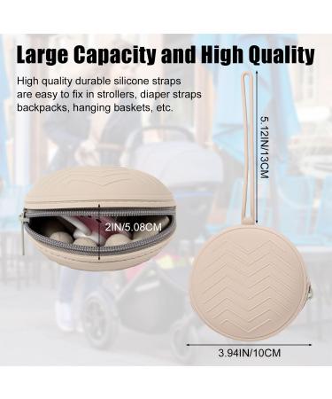 Buy BPA-Free Silicone Pacifier Box 2 Pack - Portable Storage in Gray & Brown Ideal for International Shipping - Buy Online on GoSupps.com