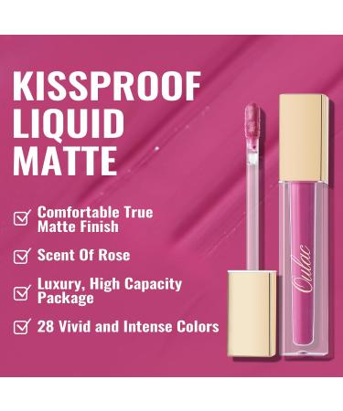 Oulac Liquid Matte Lipstick Berry Lip Color Long Lasting Lipsticks for Women High-Pigmented Lightweight Creamy and Melting Texture Vegan & Clean Beauty Pink Rose Lip 4.5ml (M10) Punky Kiss Punky Kiss (M10) - Buy Online on GoSupps.com