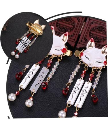 SHOWERORO 1 Pair Fox Tassel Clip Women Tassel Hair Clip Tassel Animal Hair Clip Chinese Tassel Hair Clip Chinese Tassel Hairpin Dangle Tassel Hair Clip Tassel Hairpin Tassel Barrette - Buy Online on GoSupps.com