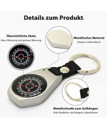 Portable Vintage Waterproof Pocket Compass | Mini Key Trailer Navigation Tool for Outdoor Adventures - Buy Online on GoSupps.com