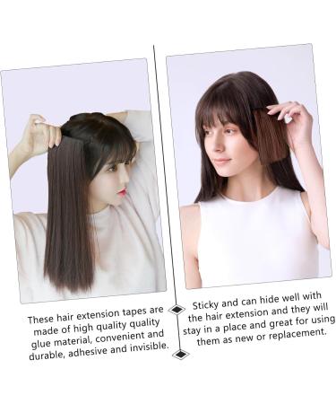 Angoily 10 Sheets Seamless Hair Extension Film Hair Scrunchie Chiffon Double Side Tape Hair Chopsticks for Women Wig Replacement Tape for Hair Glue Double Sided Headband - Buy Online on GoSupps.com