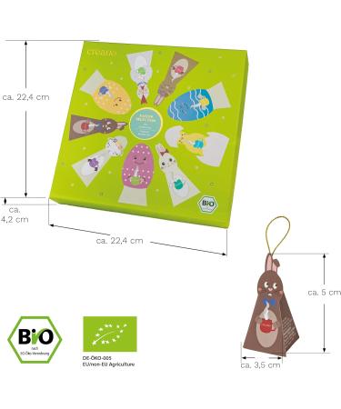  Creano Creano Organic Herbal Tea Gift Set "Cute Easter Characters" - 9 Pyramid Tea Bags of 9 Different Types - 22.5 g - NEW 2025* - Buy Online on GoSupps.com