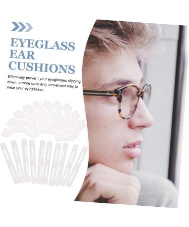 Healeved Anti-Slip Silicone Glasses Ear Pads - 20 Pairs for Secure Sunglasses - White 5.6x0.6cm - Buy Online on GoSupps.com