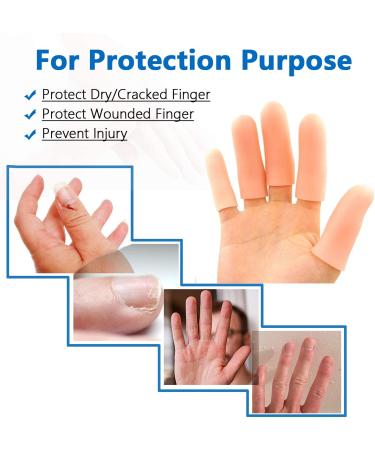 JKcare Large Silicone Finger Sleeves - 10 Pack for Trigger Finger, Arthritis, Corns, Calluses - Finger Support & Pain Relief - Buy Online on GoSupps.com