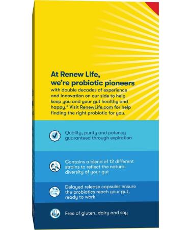 Renew Life Extra Care Ultimate Flora Probiotic Supplement 30 Billion 50 Vegetarian Capsules - Buy Online on GoSupps.com
