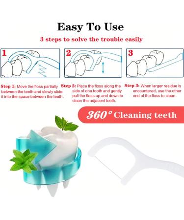 Yikaomai Dental Floss Sticks - Y-Shape One-Way Tooth Cleaner (300PCs) | Premium Dental Care for a Healthier Smile - Buy Online on GoSupps.com