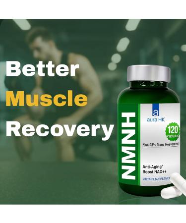 aura HK NMNH (Dihydronicotinamide Mononucleotide) 1000mg with Resveratrol NAD+ Support Formula for Cellular Energy & Healthy Aging 120 Count - Buy Online on GoSupps.com
