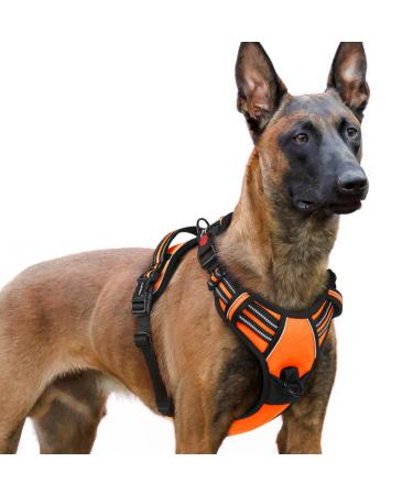 Rabbitgoo dog harness Large dogs dog harness without train adjustable dishes dog without chokes anti -train dog harness with handle soft padded reflective chest harness orange XL XL (1 Pack) Orange - Buy Online on GoSupps.com