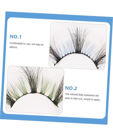 FRCOLOR 3 Pairs False Eyelashes False Lashes Colored Lashes Fake Lashes for Party Colored Eyelashes Fake Eyelashes Colored Fake Lashes False Eyelash for Women Cosplay Imitation Set - Buy Online on GoSupps.com