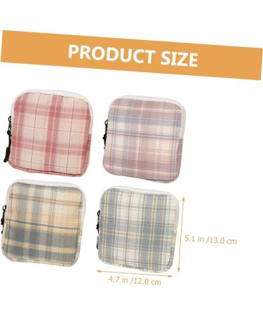 Shop Solustrie Mini Storage Bags 4-Piece Tampon & Napkin Organizer | Zippered Cotton Travel Bag for Easy Storage - Buy Online on GoSupps.com