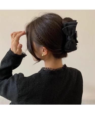 XHLIZHU Bow Hair Claw Clip Big Black Bowknot Hair Clips for Long Thick for Women Girls (White) - Buy Online on GoSupps.com