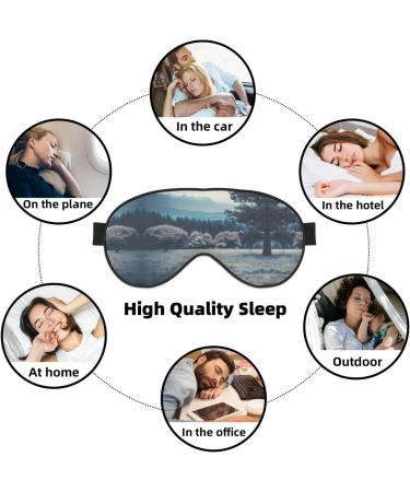 Landscape Trees Soft Sleep Eye Mask Female Breathable Eye Patch Perfect for Travel and Relaxation - Buy Online on GoSupps.com
