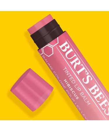 Burt's Bees Tinted Lip Balm Hibiscus - 0.15 Ounce (2 Count) | Natural Moisturizing Lip Care | International Shipping Available - Buy Online on GoSupps.com