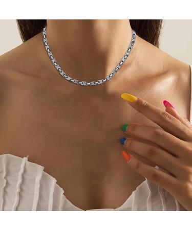 Magnetic Necklace for Men & Women | Pure Titanium Fashion Jewelry - Silver Gift - Buy Online on GoSupps.com