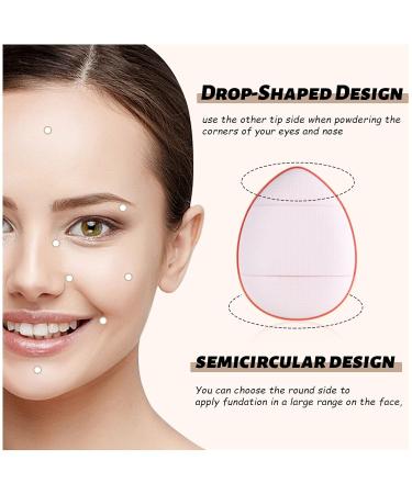 Buy WishLotus 6Pc Mini Finger Powder Puff Set - Drop-Shaped Makeup Sponges for Foundation & Setting | Reusable Loose Powder Puffs in Black & Pink - Perfect for Women & Girls | Fast International Shipping - Buy Online on GoSupps.com