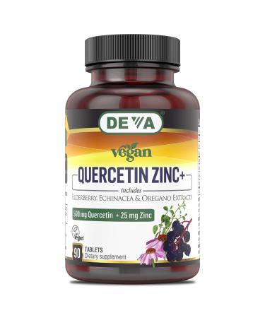 Deva Vegan Quercetin 500 mg Zinc+ 25 mg 90 Tablets