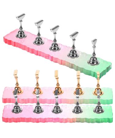 Beaupretty 3 Sets Nail Stand for Painting Nails Fake Nails Holder Fake Nail Stand Nail Art Stand Press on Nail Holder Press on Nails Holder Nail Painting Stand Acrylic Strong Magnet Equipment