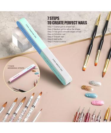 32 PCS Oneleaf Nail Art Brushes Set for U V Gel, Acrylic, Liner, Dotting, Dust Brush - Dual End Drawing Pen - Nail Design Kit for Salon & Home Use - Buy Online on GoSupps.com