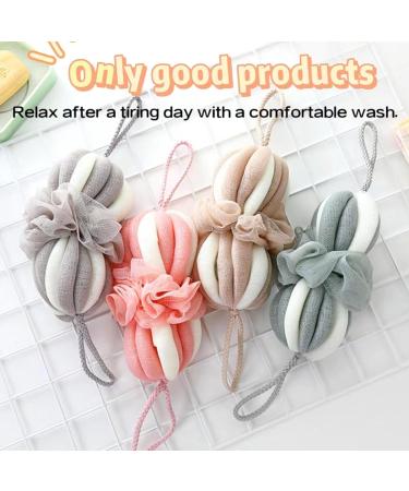 Shower Back Scrubber Set - 3PCS Bath Loofah Net Sponge & Body Scrub for Men & Women - Best Back Wash Solution - Buy Online on GoSupps.com