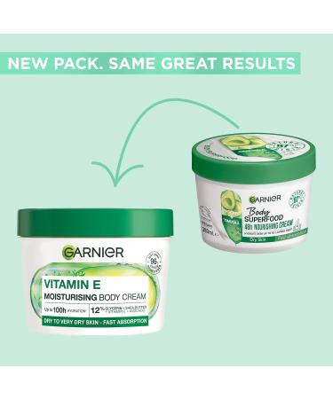 L'OREAL UK LTD Garnier Body Superfood nourishing body cream with avocado and omega 6 body cream for dry skin vegan formula 380ml - Buy Online on GoSupps.com